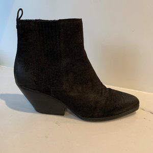 Western style suede booties